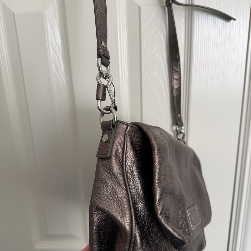 Marc by Marc Jacobs Classic Q Leather Foldover Crossbody Hobo - Picture 5 of 9